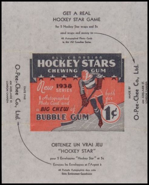 WRAP 1937 O-Pee-Chee Hockey